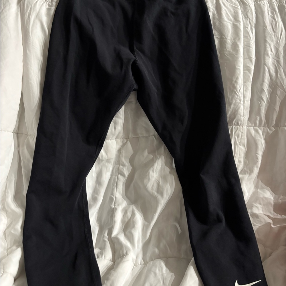 Nike Black Leggings with White Swoosh